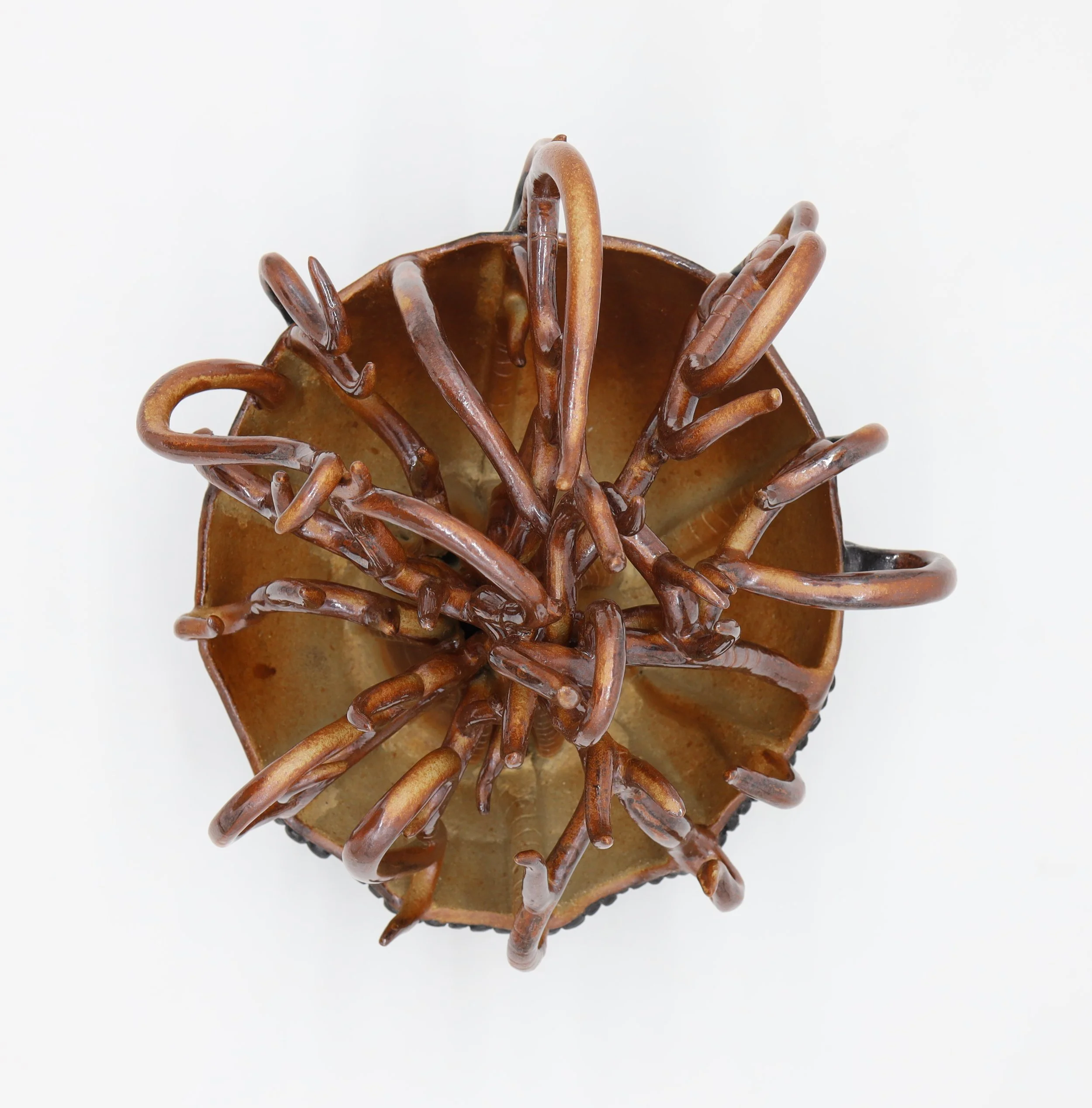 (Top View) When Fragility Decides, Ceramic, 2025, 10.5” X 10.5” X 11.5” (H X W X D)