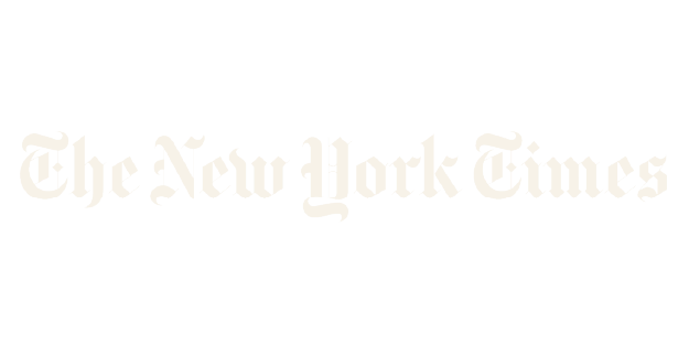 The New York Times logo in white text on a black background.