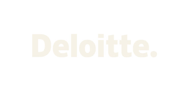 Black background with the word "Deloitte" in large, bold, white letters.