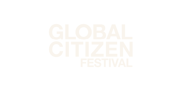 Black background with white text reading 'Global Citizen Festival' in a stacked layout.