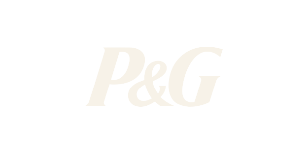 P&G logo on a black background.