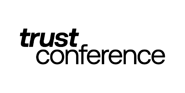 Text reading 'trust conference' in a stylized font.