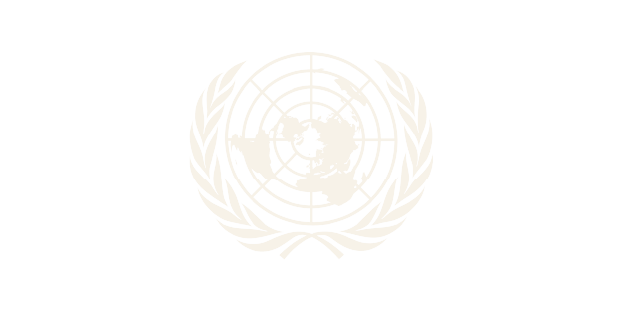 United Nations emblem with a map of the world surrounded by olive branches on a black background.