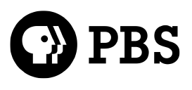PBS logo with a stylized face in profile
