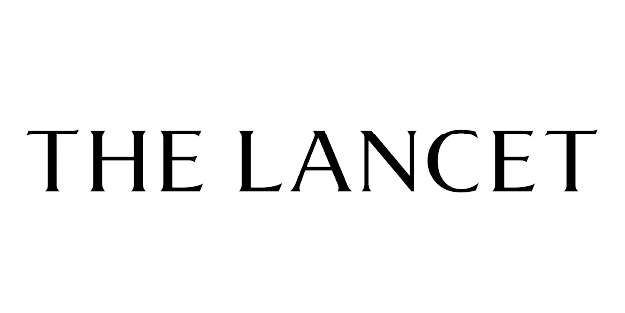The logo of 'The Lancet' medical journal in black and white.