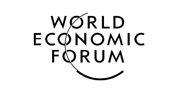Logo of the World Economic Forum featuring a stylized globe with interconnected lines.