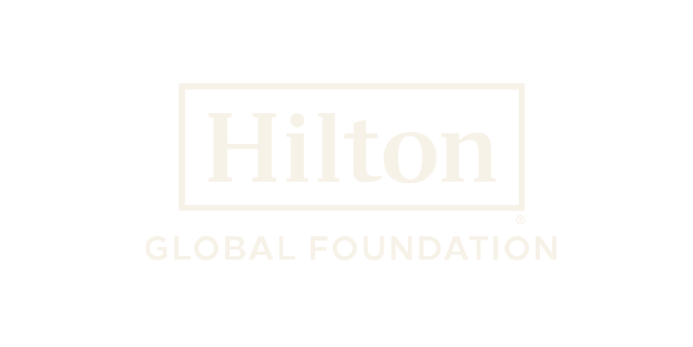 Hilton Global Foundation logo on a black background