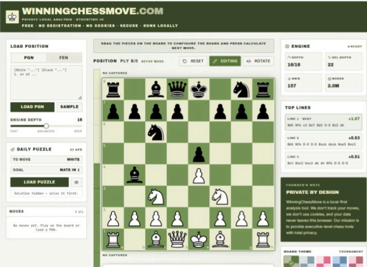 THE OBJECTIVE WAS SIMPLE: BUILD A CHESS ANALYSIS TOOL THAT RESPECTS THE USER.