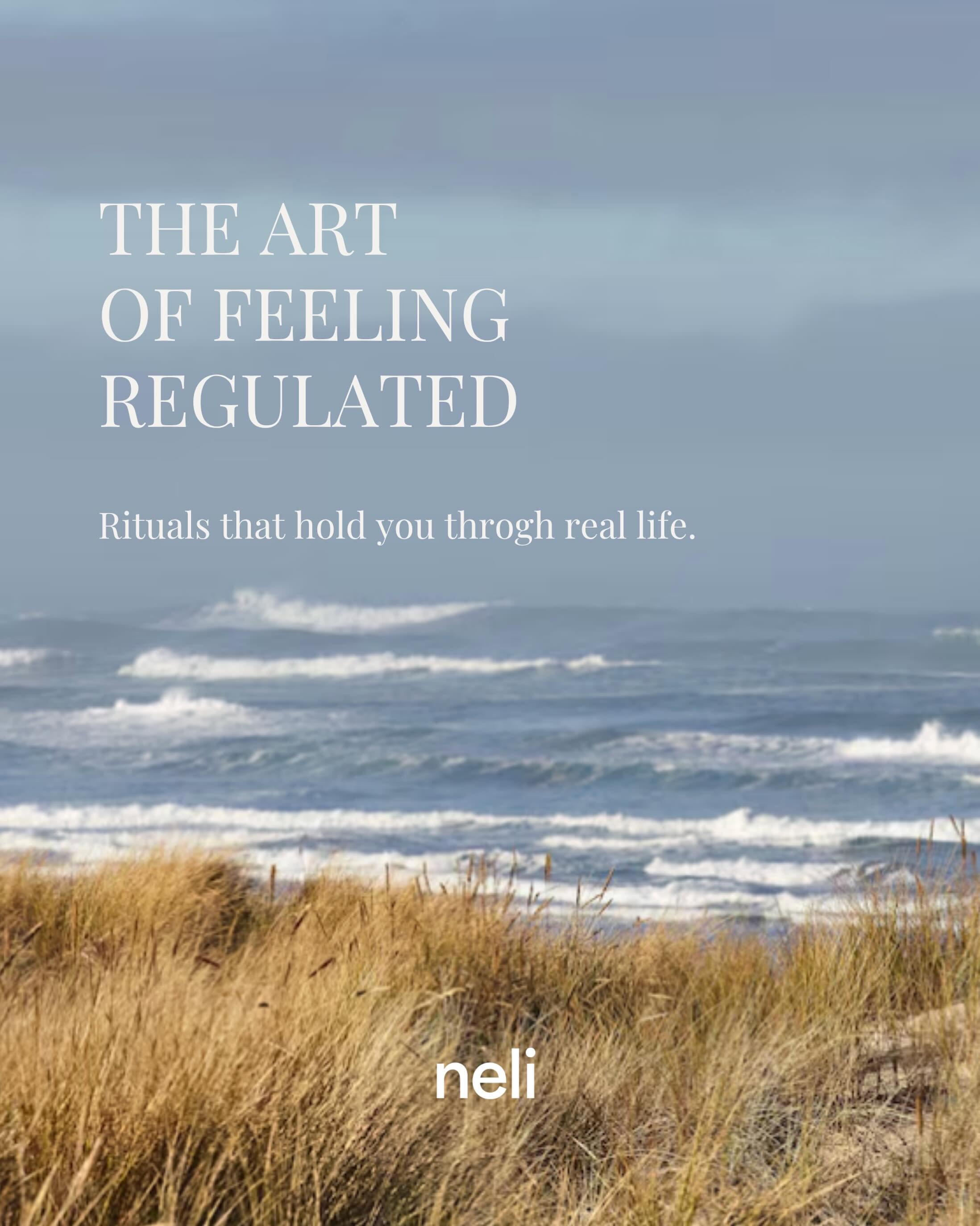 neli Rituals. 

A way to come back to yourself, again and again.
Not something you have to earn.
Not something you have to get perfect.
Just something you return to when life feels loud, fast, or a little off.

This week&rsquo;s ritual is simple.
Cre