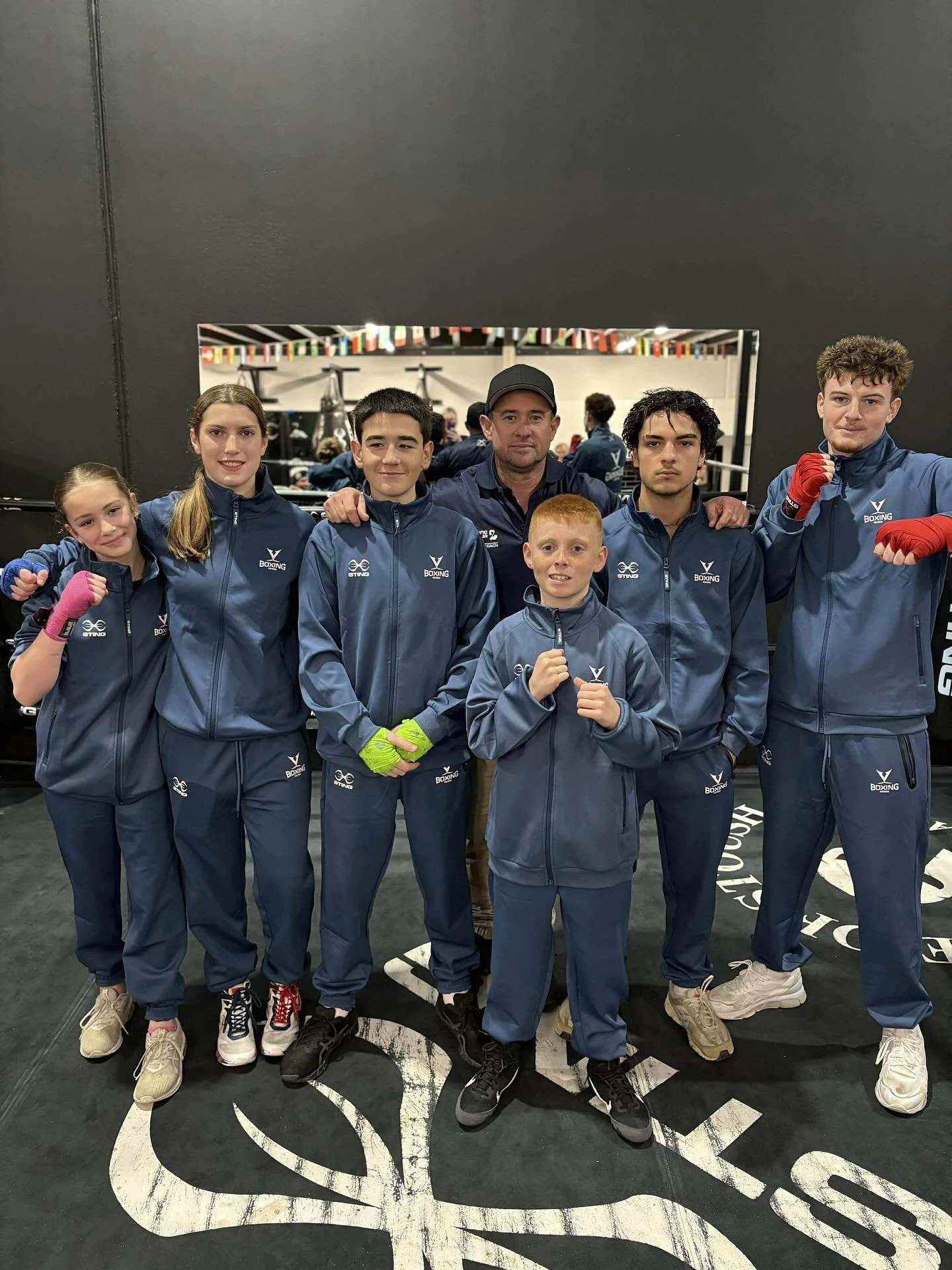 Group of young House of Stoush fighters representing Victoria at the Australian Titles