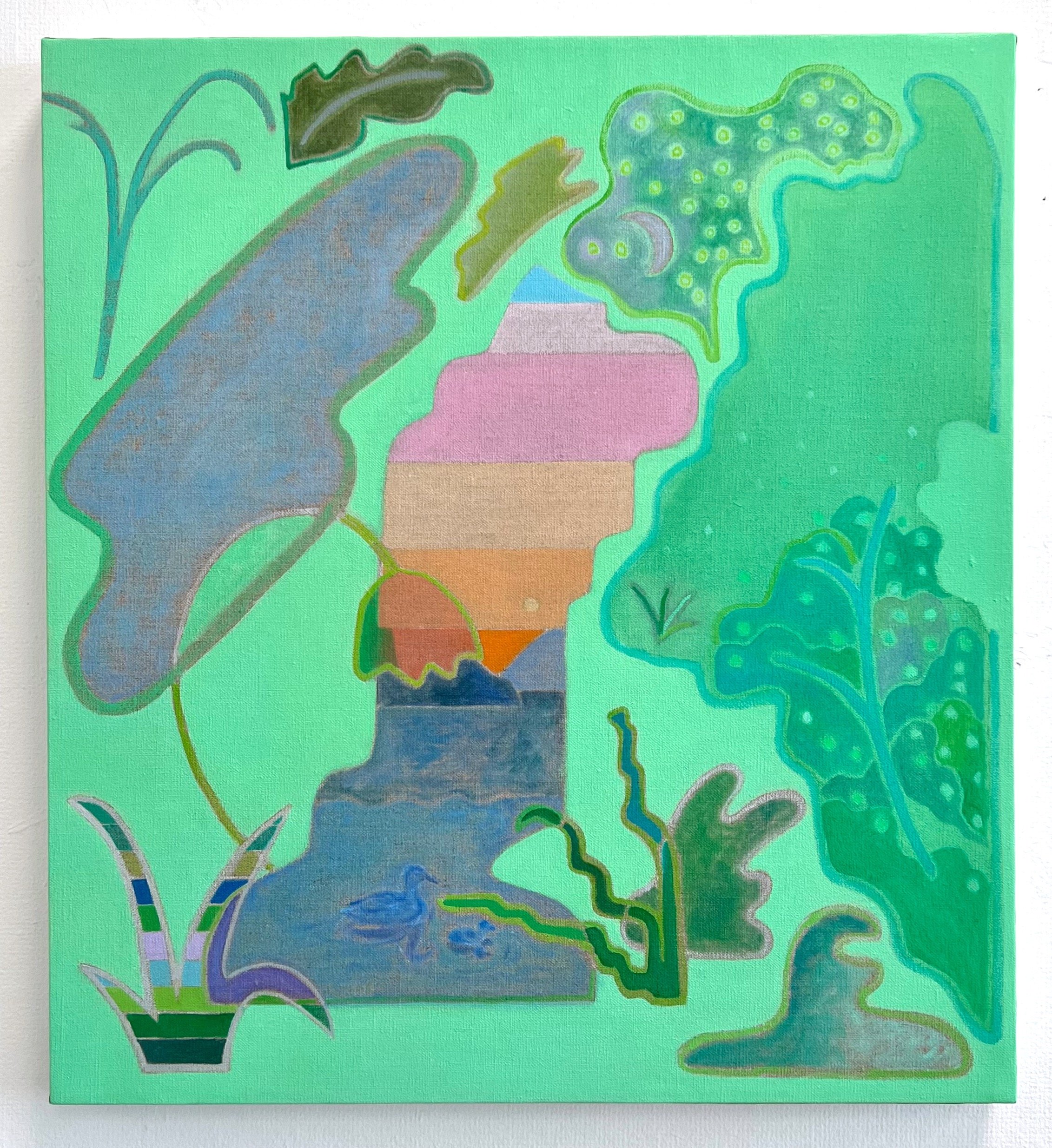 River Sunset 
Oil on linen 22" x 20"