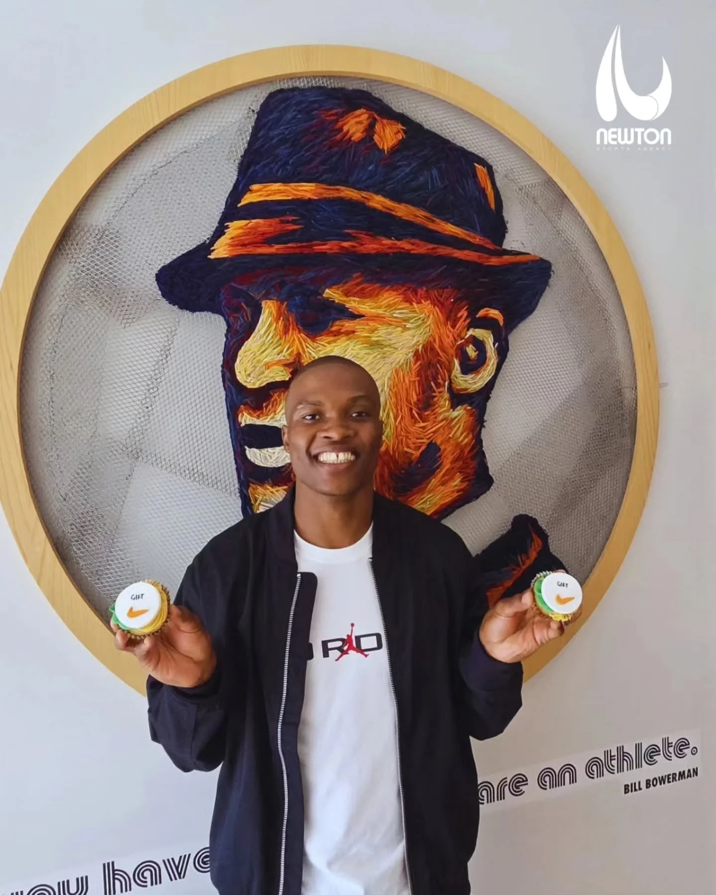 This morning @nike celebrated @giftofspeed's  multi-year re-signing  in the sweetest way 🧁

The moment marks more than a decade together - Nike having backed Gift when he was a young South African sprinter with potential. Today, he stands as one of 