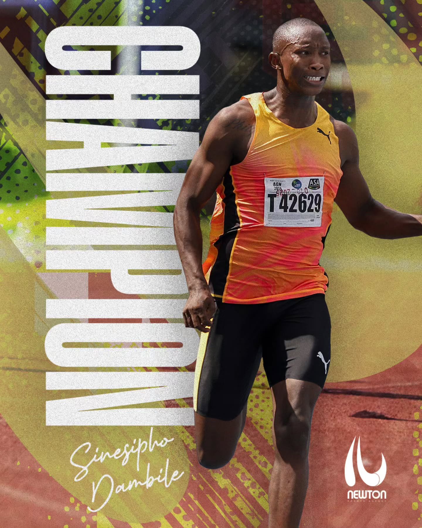 It's a Hatrick! 

National Title Defended 3rd year in a row✅️

What a race in very challenging conditions for @sdambile - taking the win in the 200m at the South African National Championships in an outstanding time of 20.02s to retain his South Afri