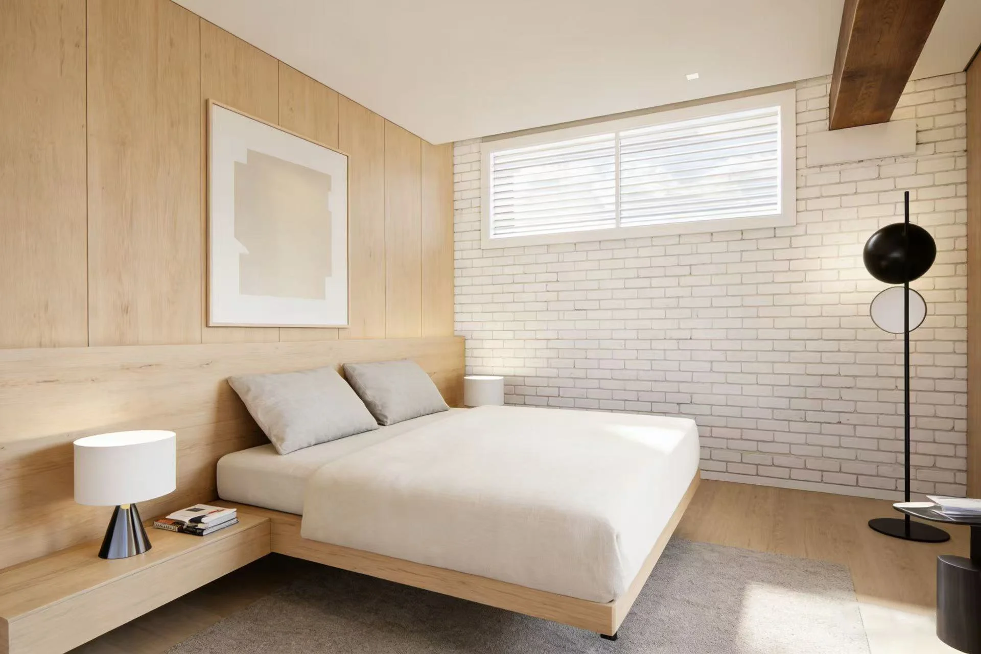 3D interior visualization of a modern living room with large glass doors, natural light and waterfront views. Virtual staging helps clients imagine the atmosphere and spatial quality of the future home.