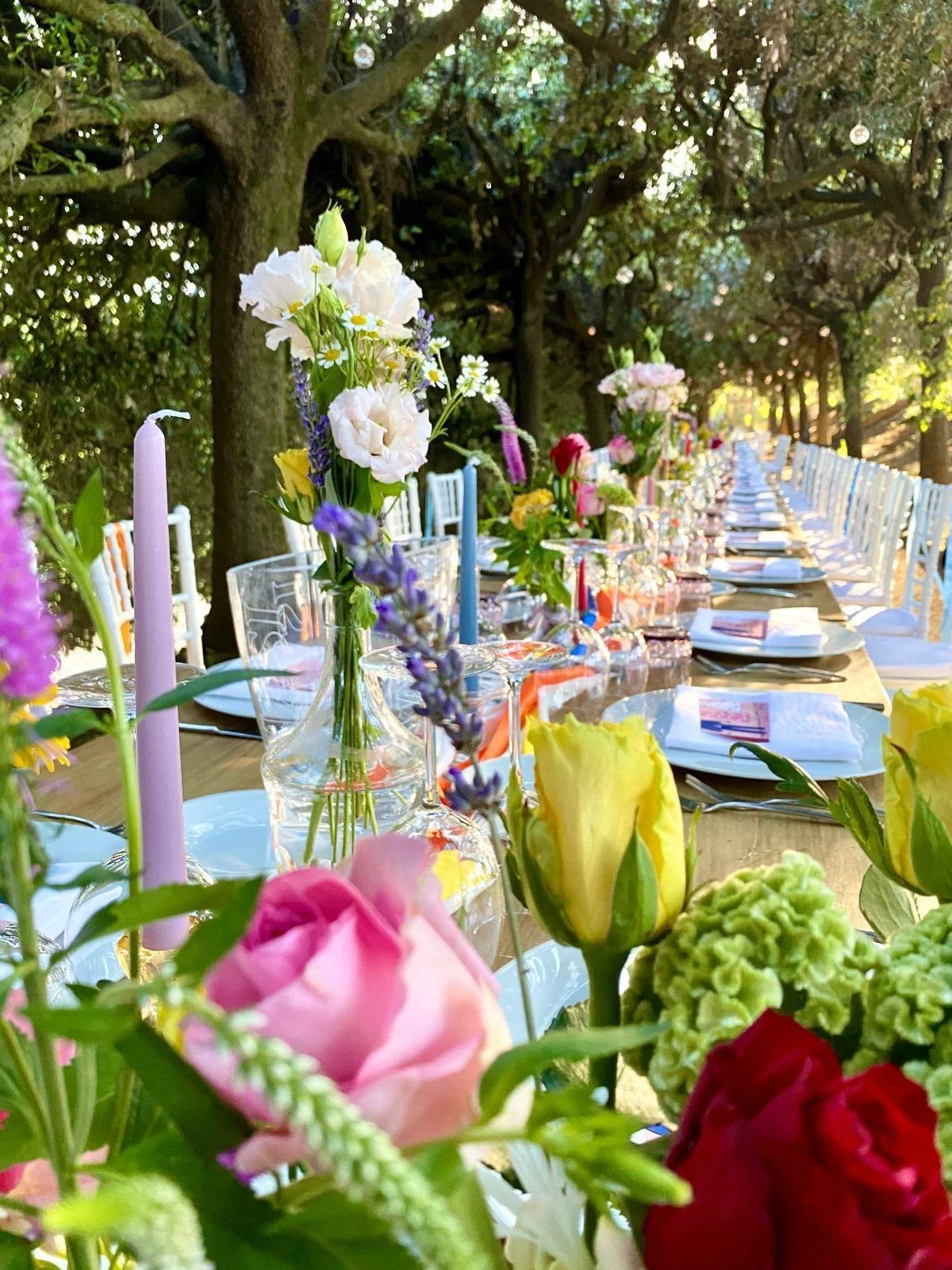 Our flowers on a summer table