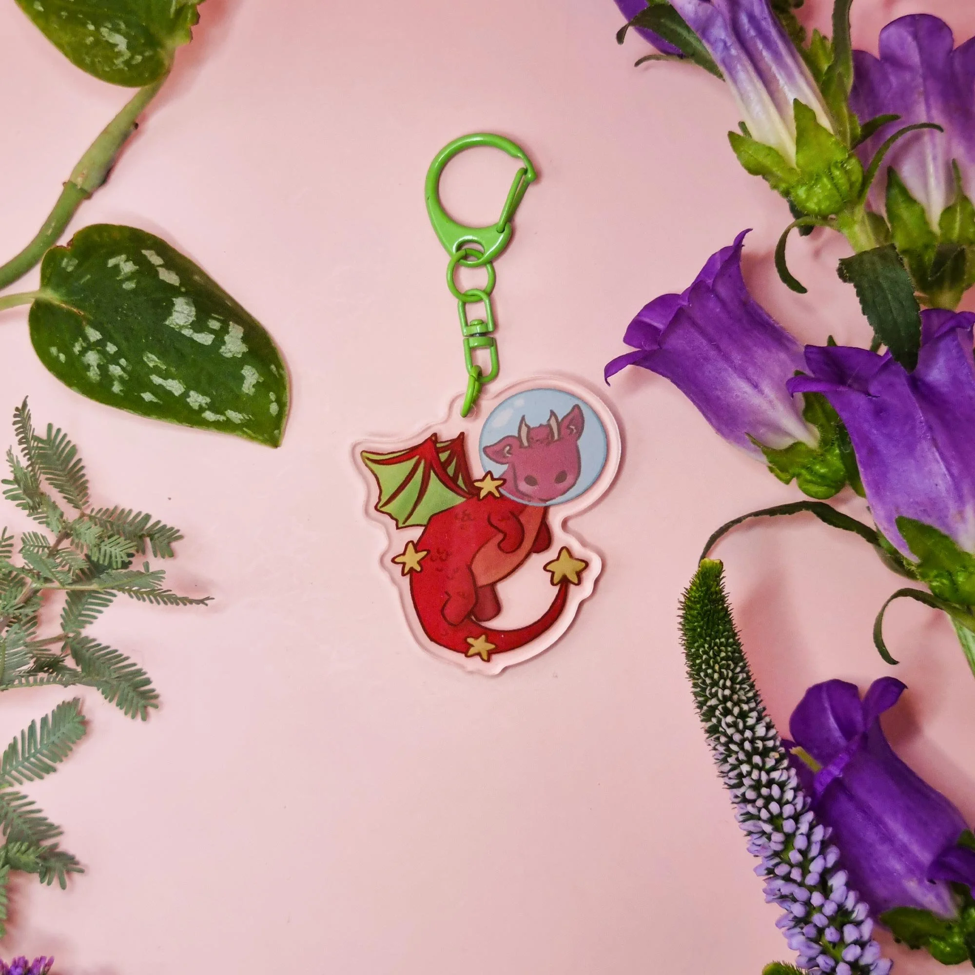 Space Dragon Acrylic Keychain