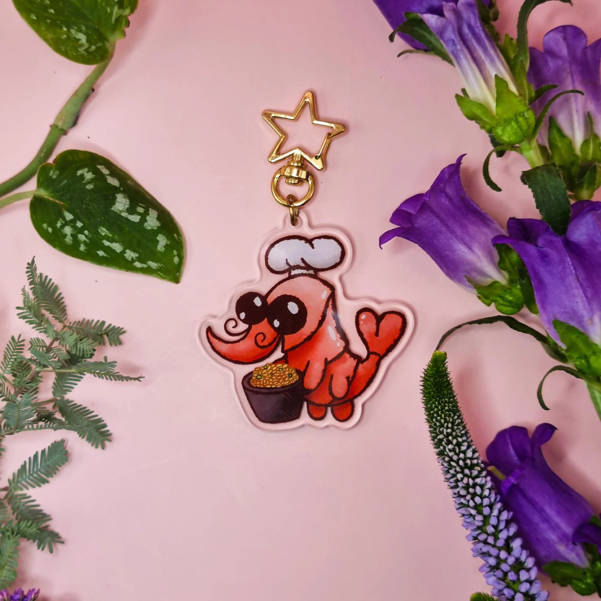 Shrimp Fried Rice Acrylic Keychain