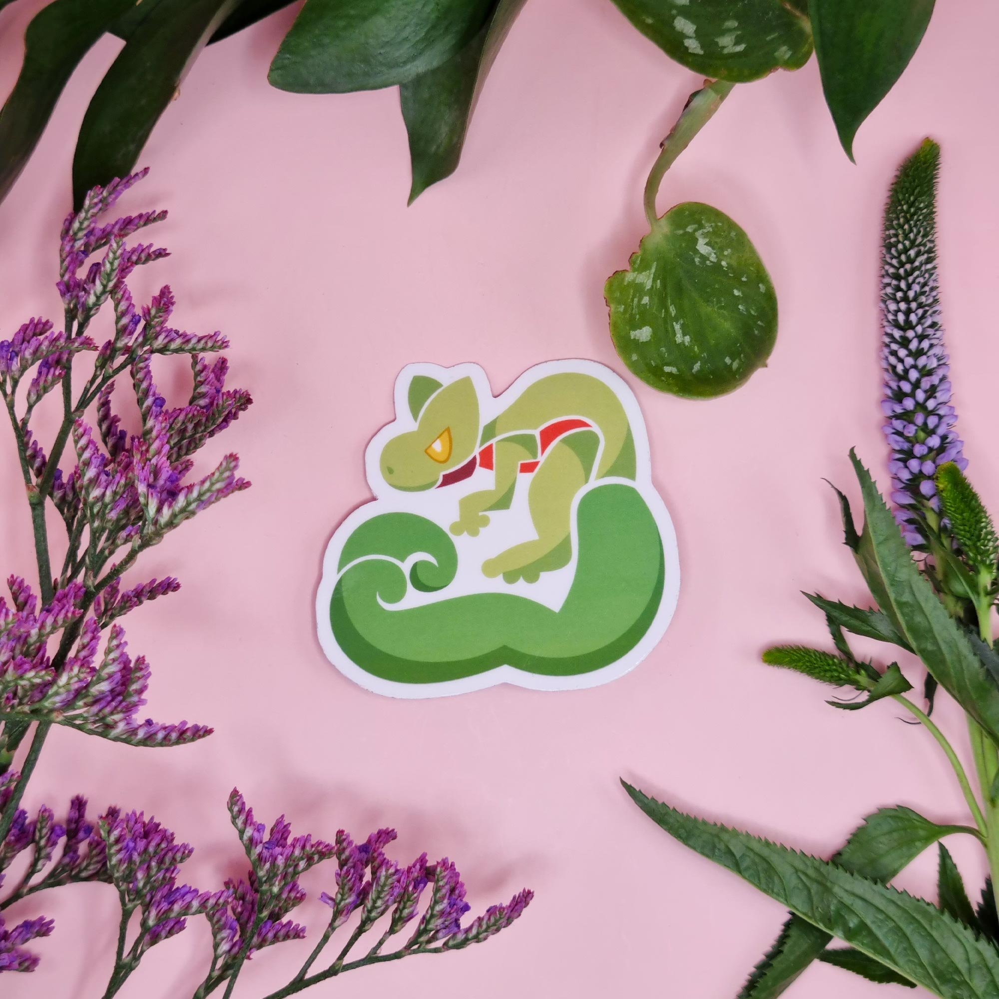 Grass Gecko Sticker