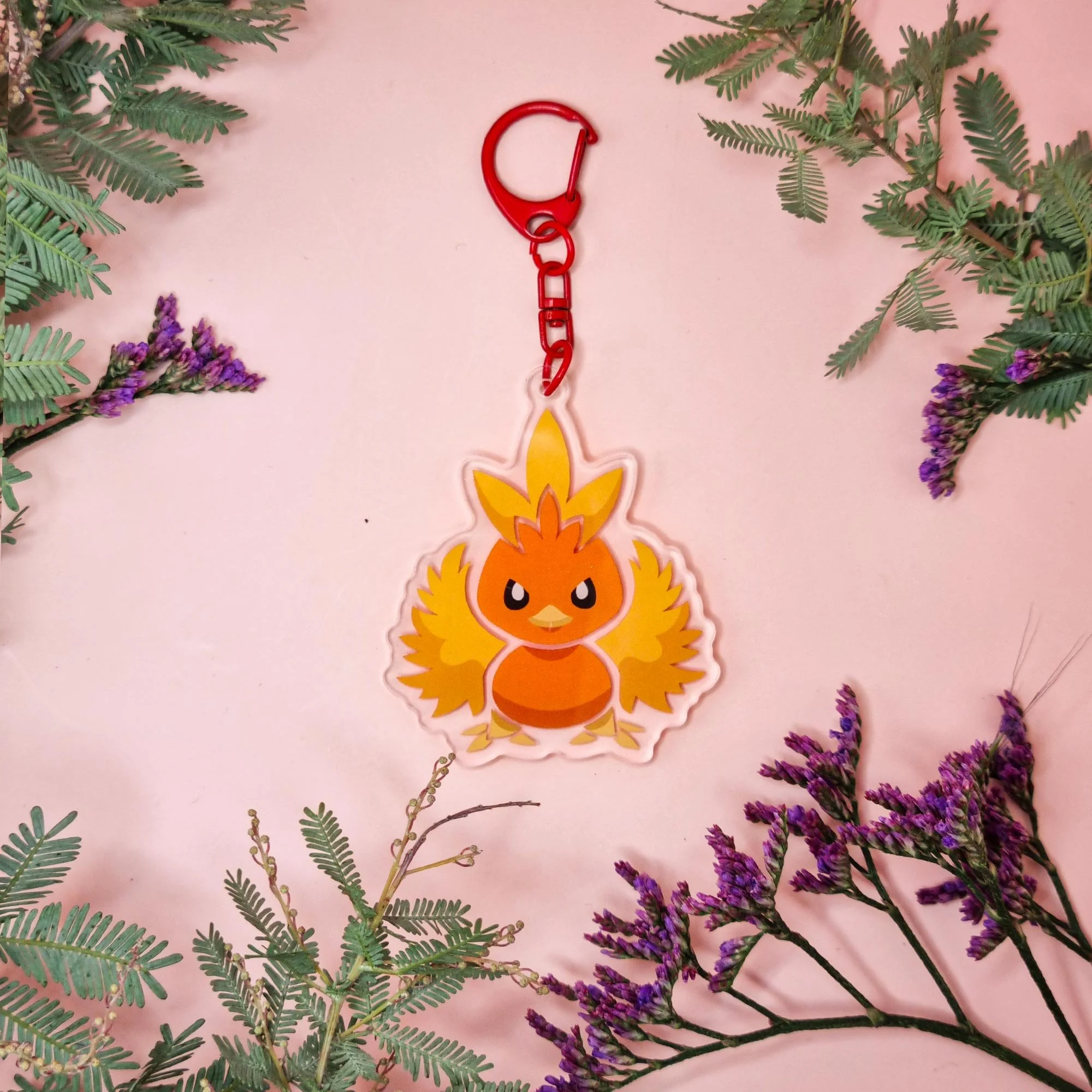Fire Bird Acrylic Keychain