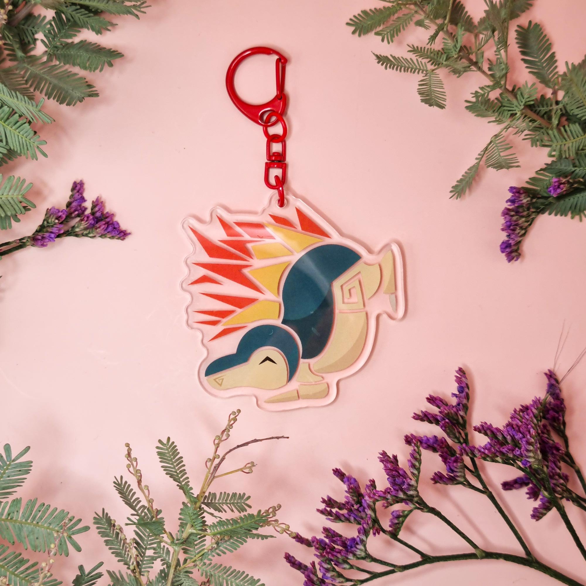 Fire Echidna Acrylic Keychain