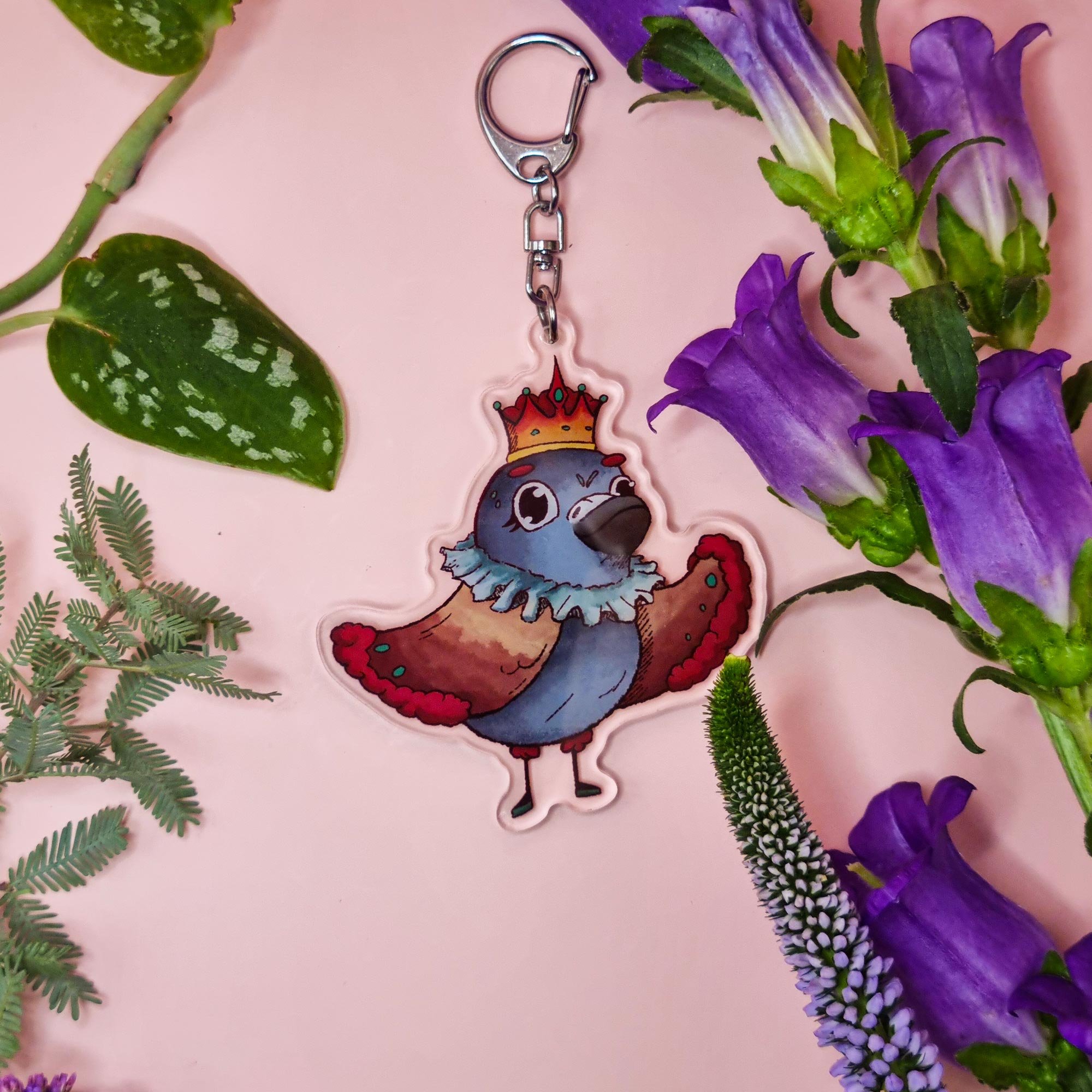 King Dove Acrylic Keychain