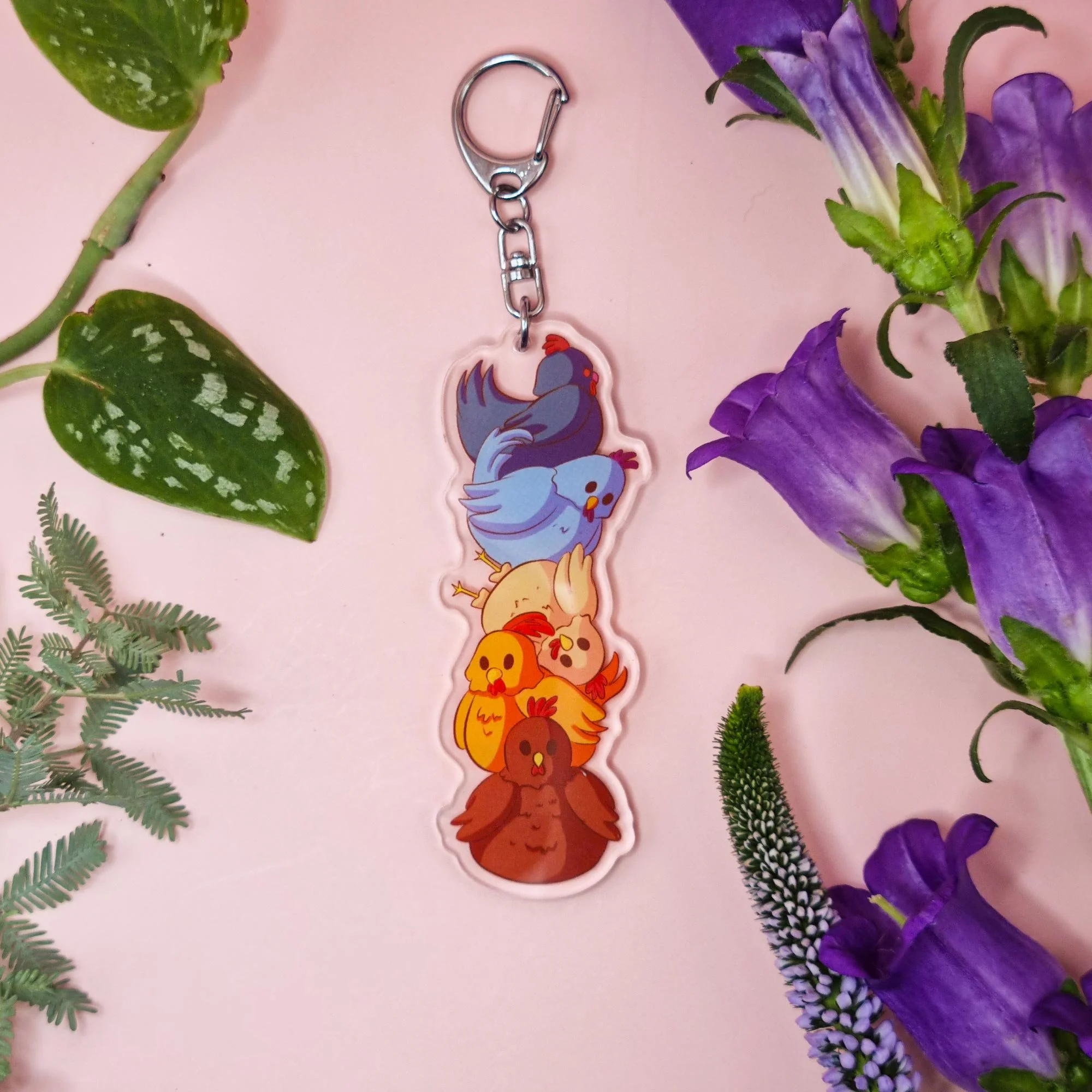Chicken Tower Acrylic Keychain