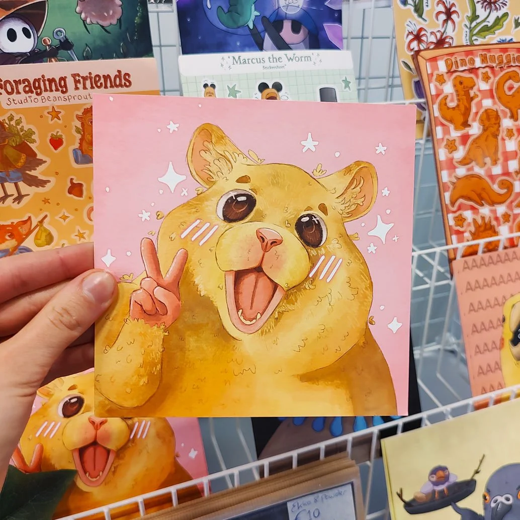 Hank the Hamster Square Print