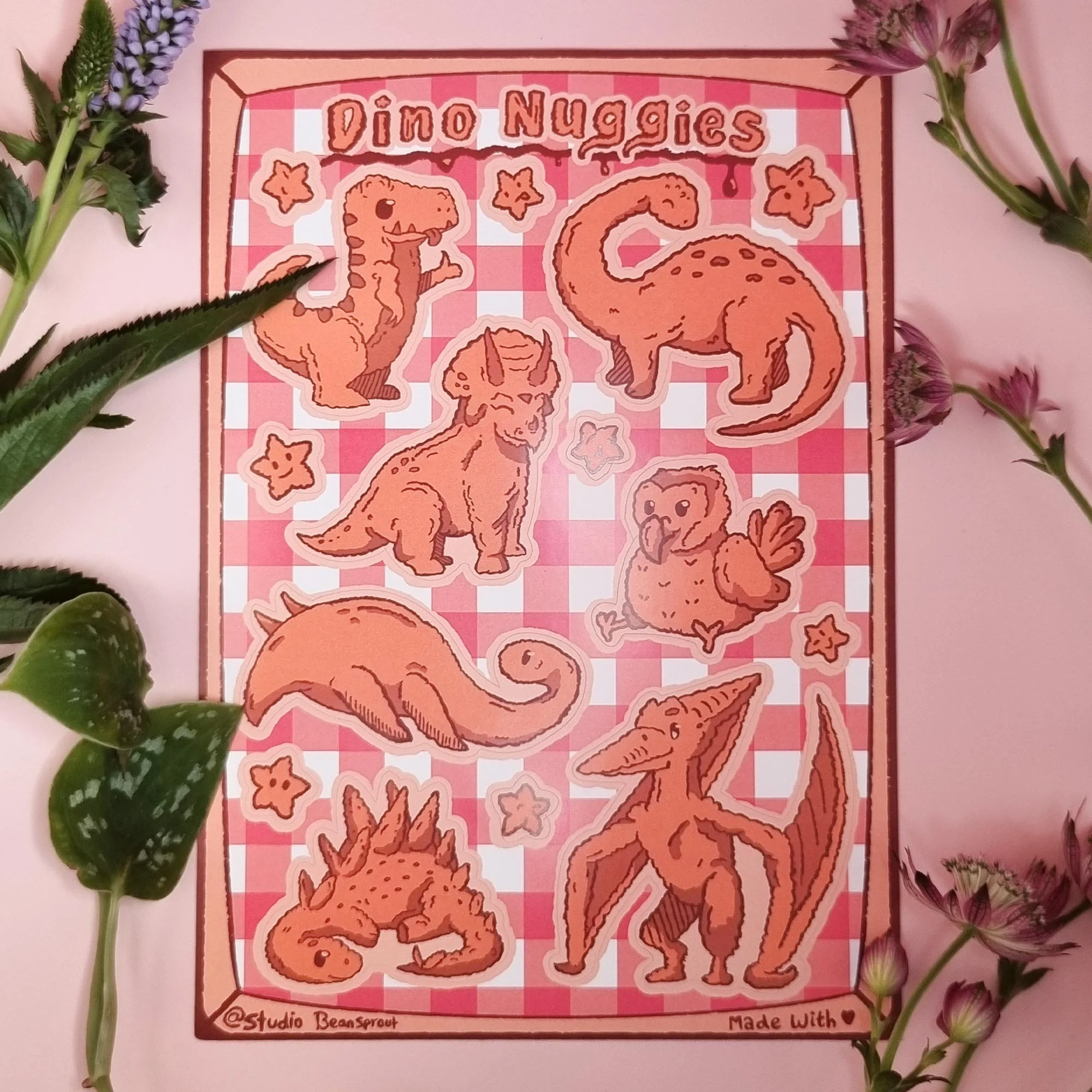 Dino Nuggies Stickersheet