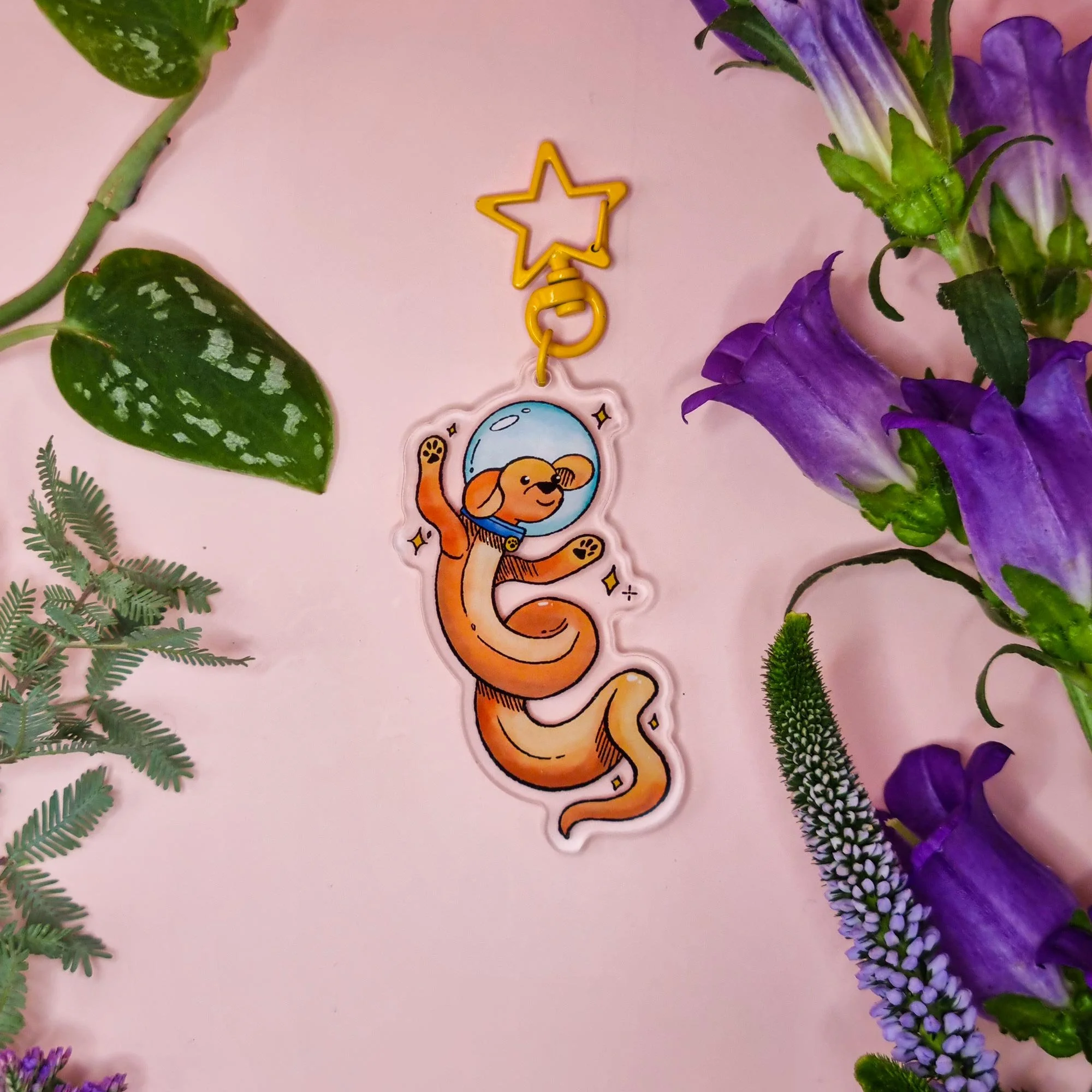 Space Noodle Acrylic Keychain