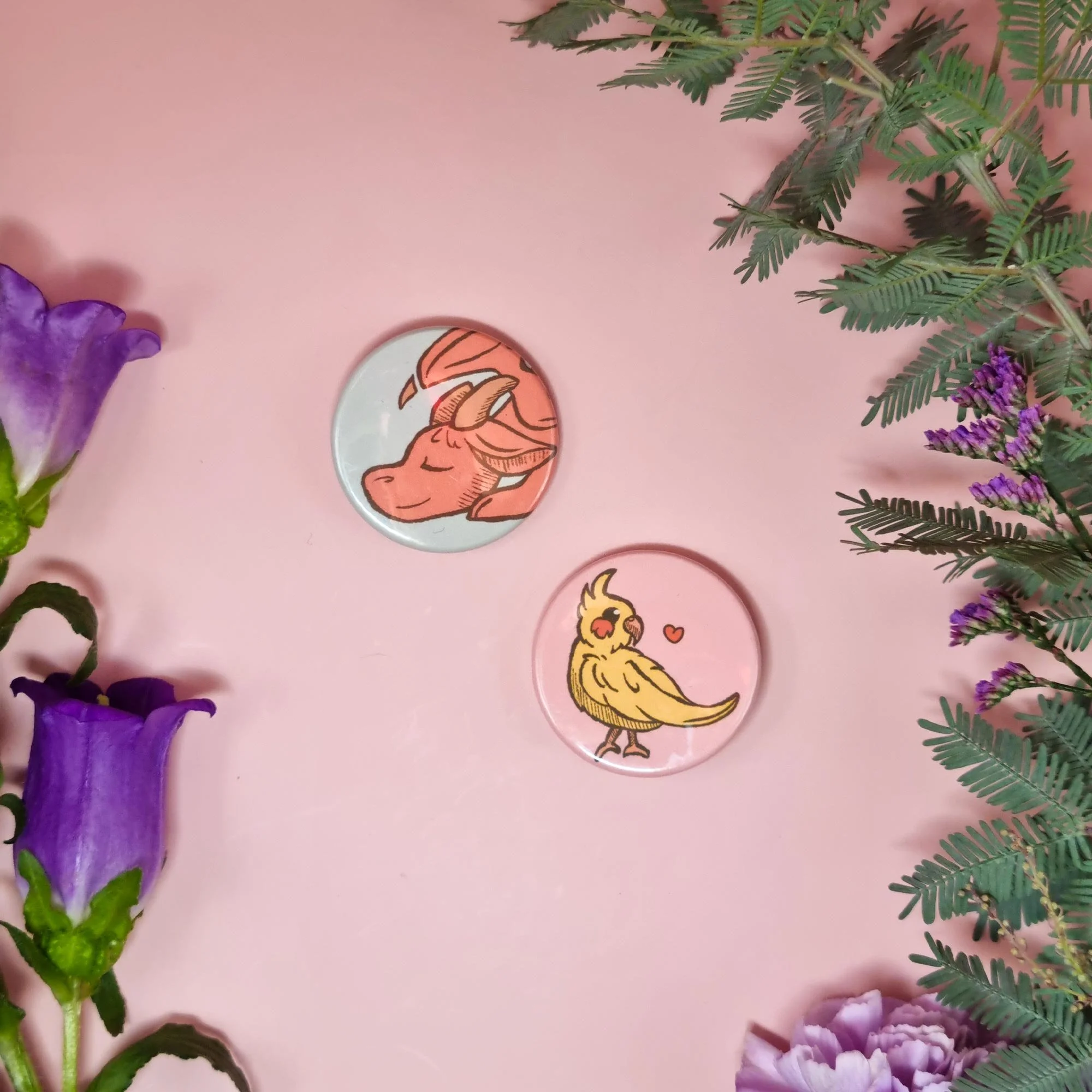 Medieval Animals Buttons