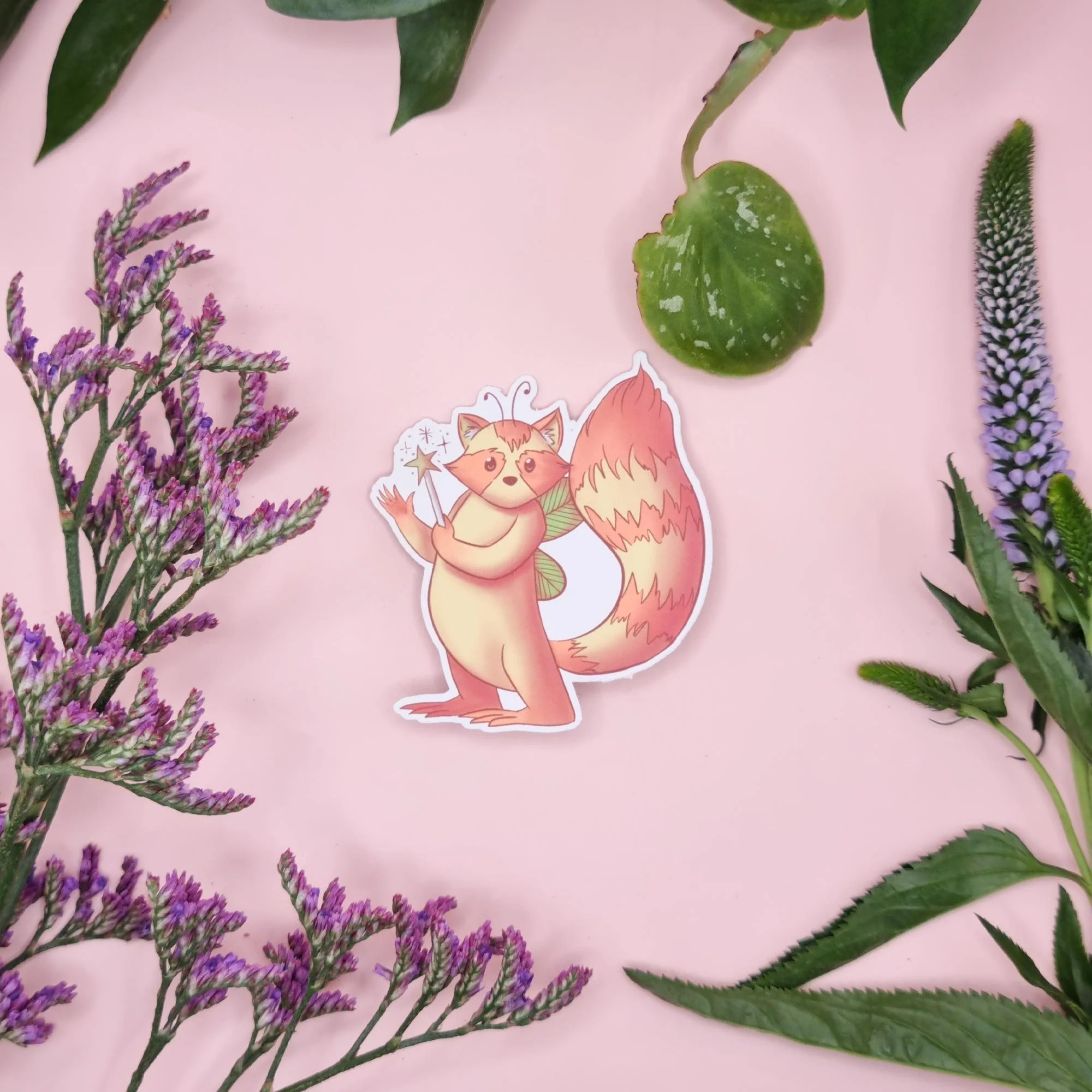 Fairy Raccoon Sticker
