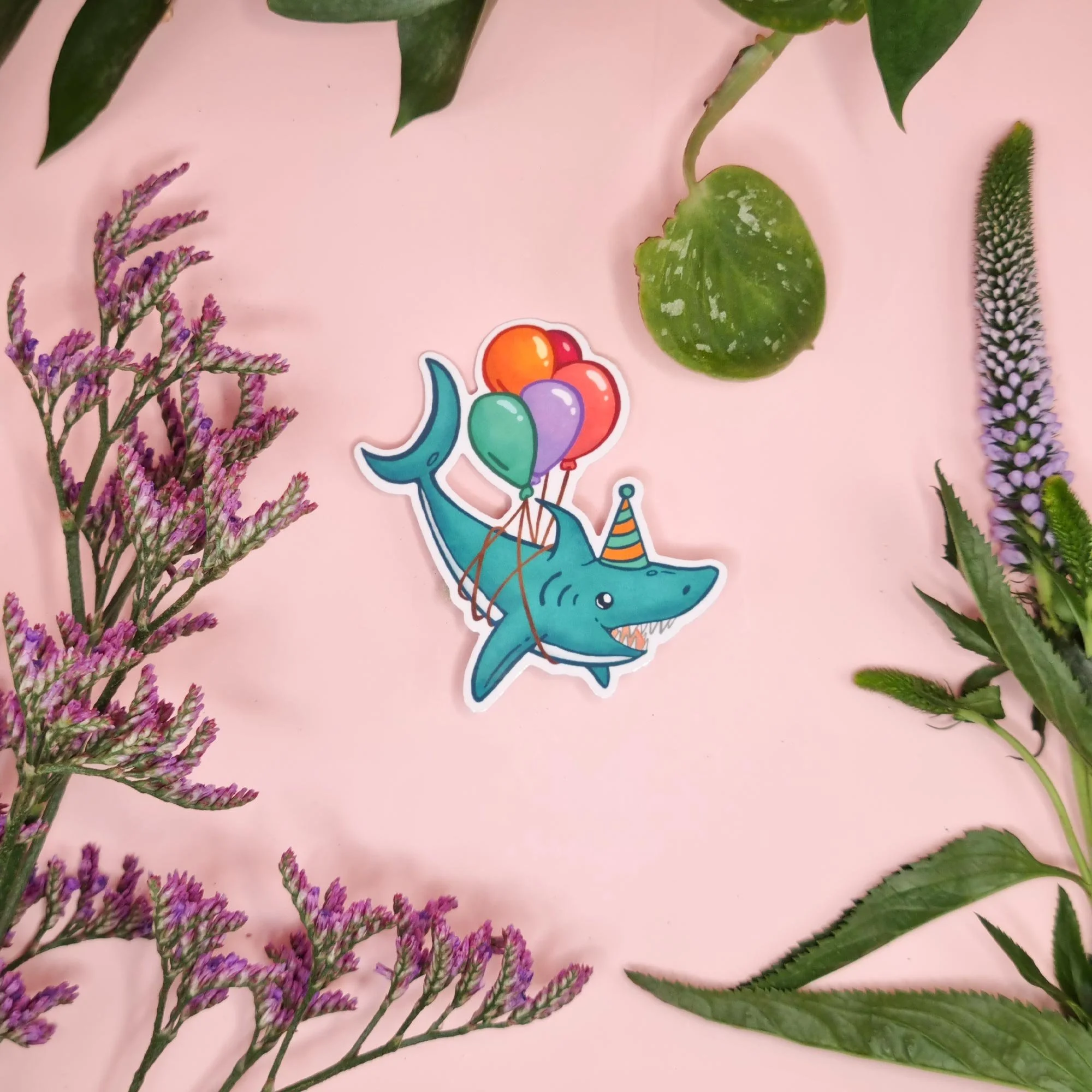 Birthday Shark Sticker