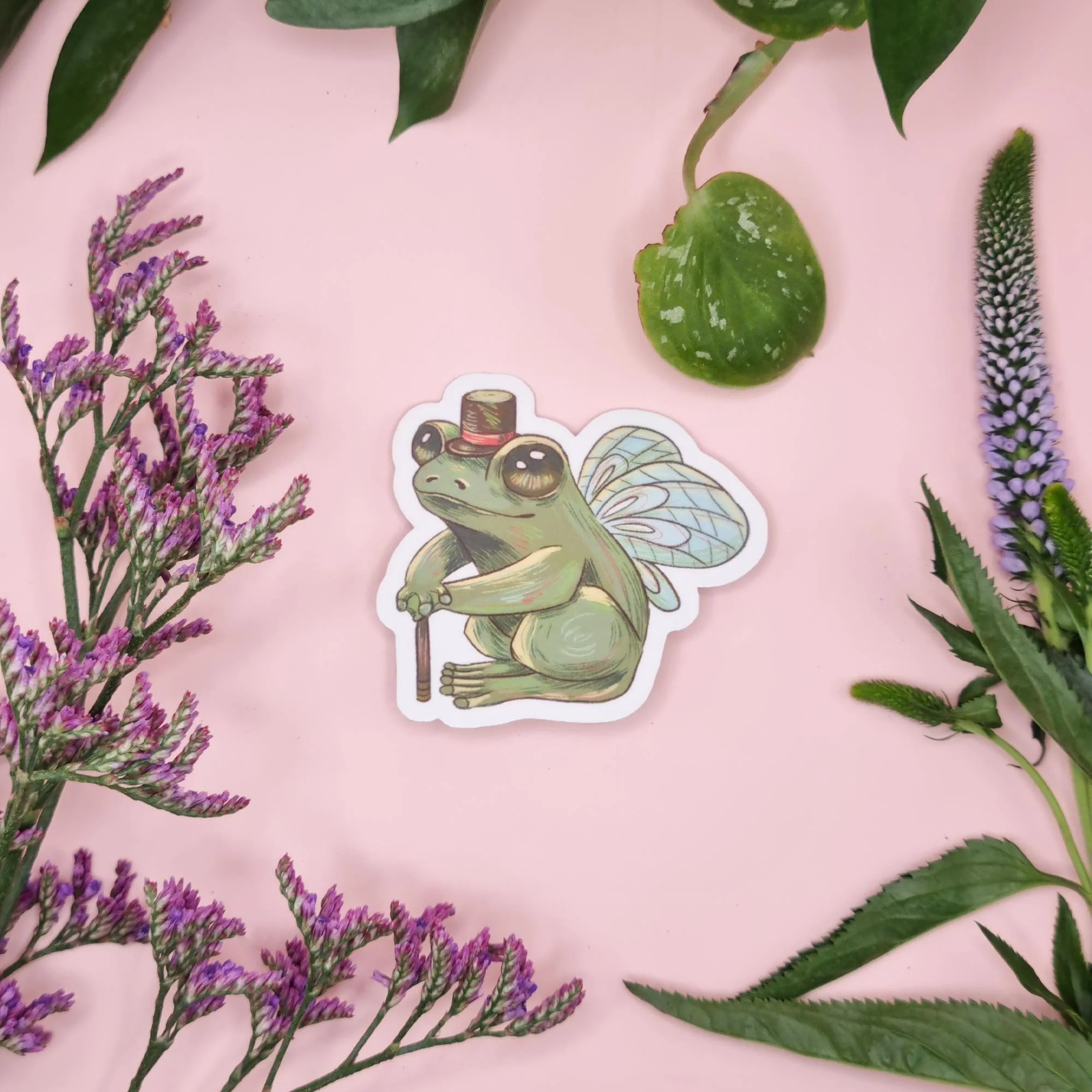 Top Hat Frog Sticker