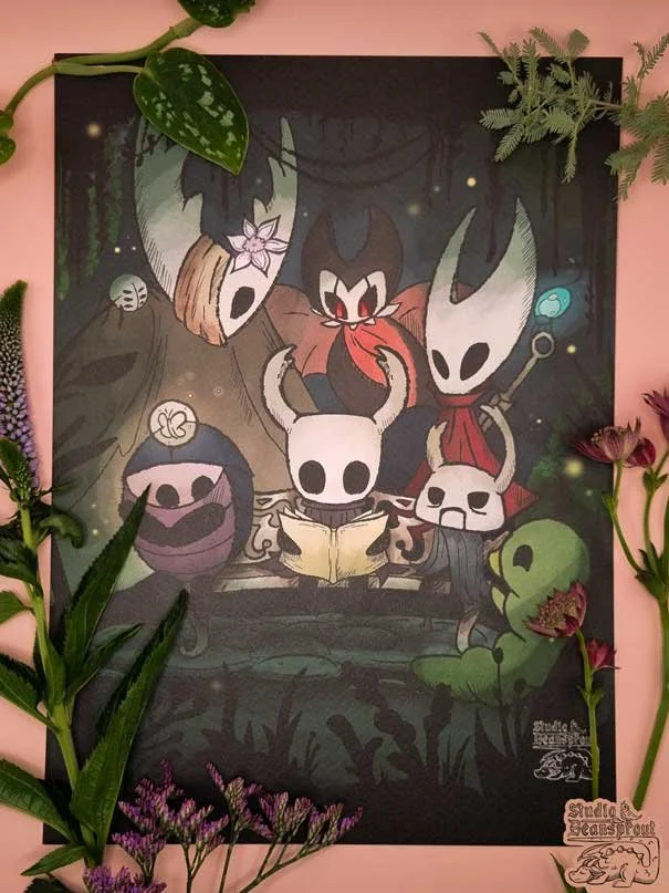 Hollow knight & Friends A4 print