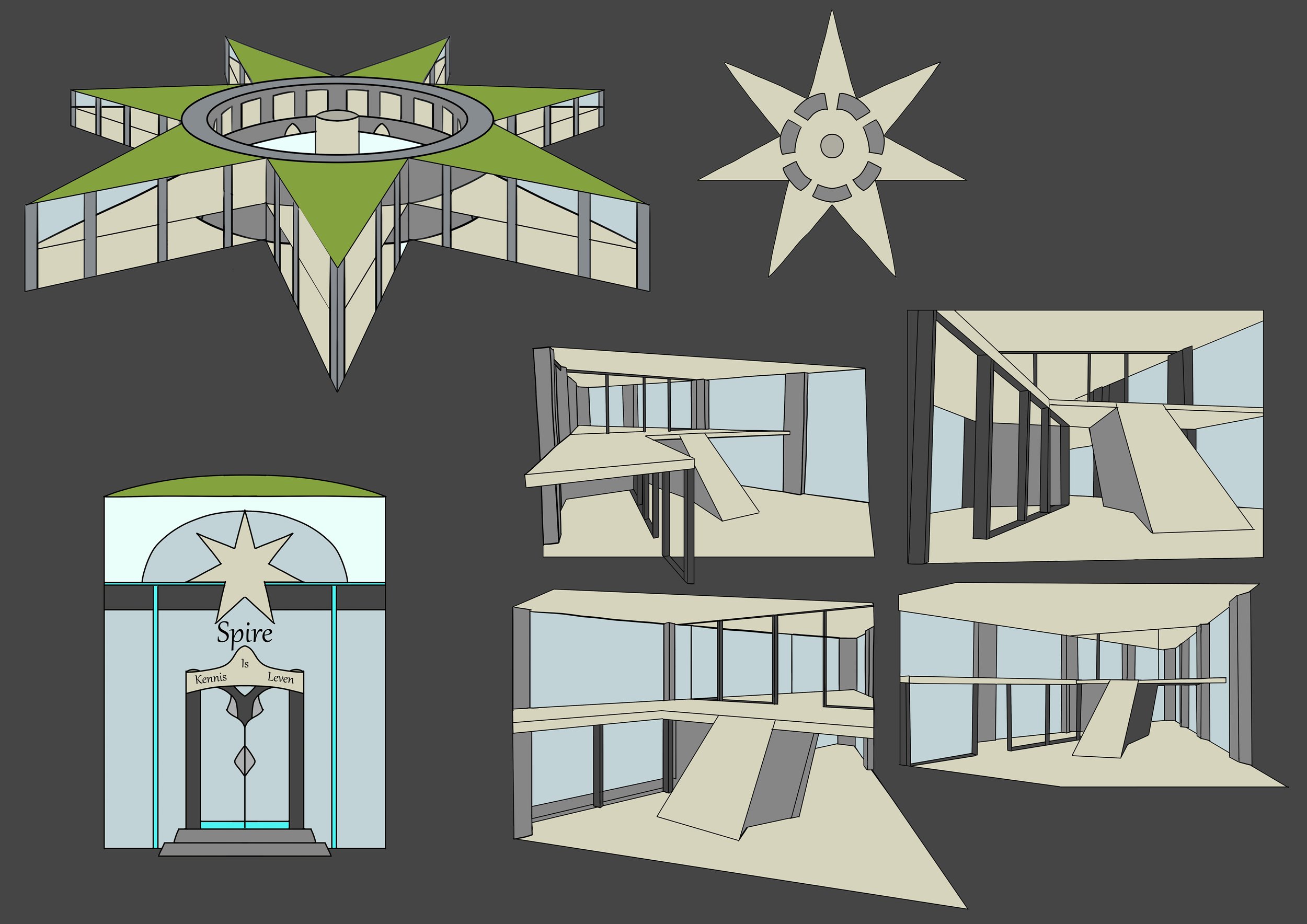 Concept, binnenkant van 'Star Spire'