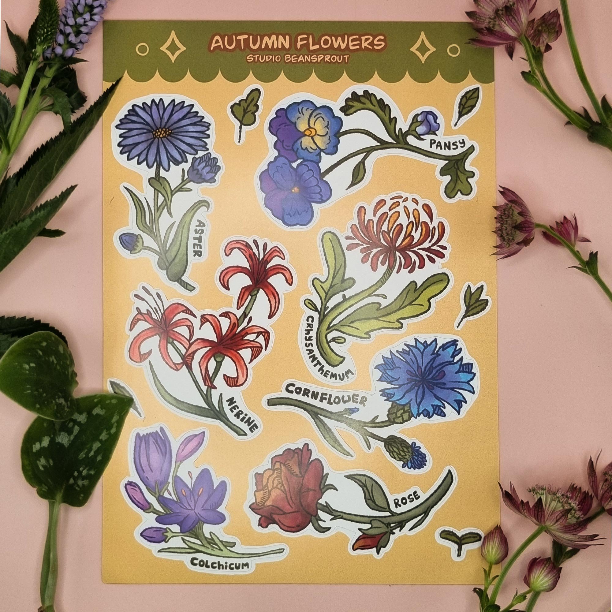 Autumn Flowers Stickersheet