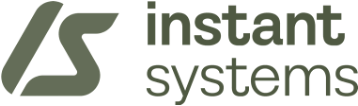 Logo of instant systems with a stylized 'IS' symbol and the words 'instant systems'