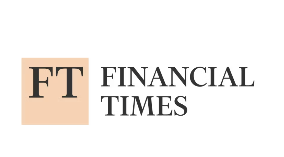Logo of the Financial Times with the initials 'FT' in black on a beige background, next to the words 'Financial Times' in black text.