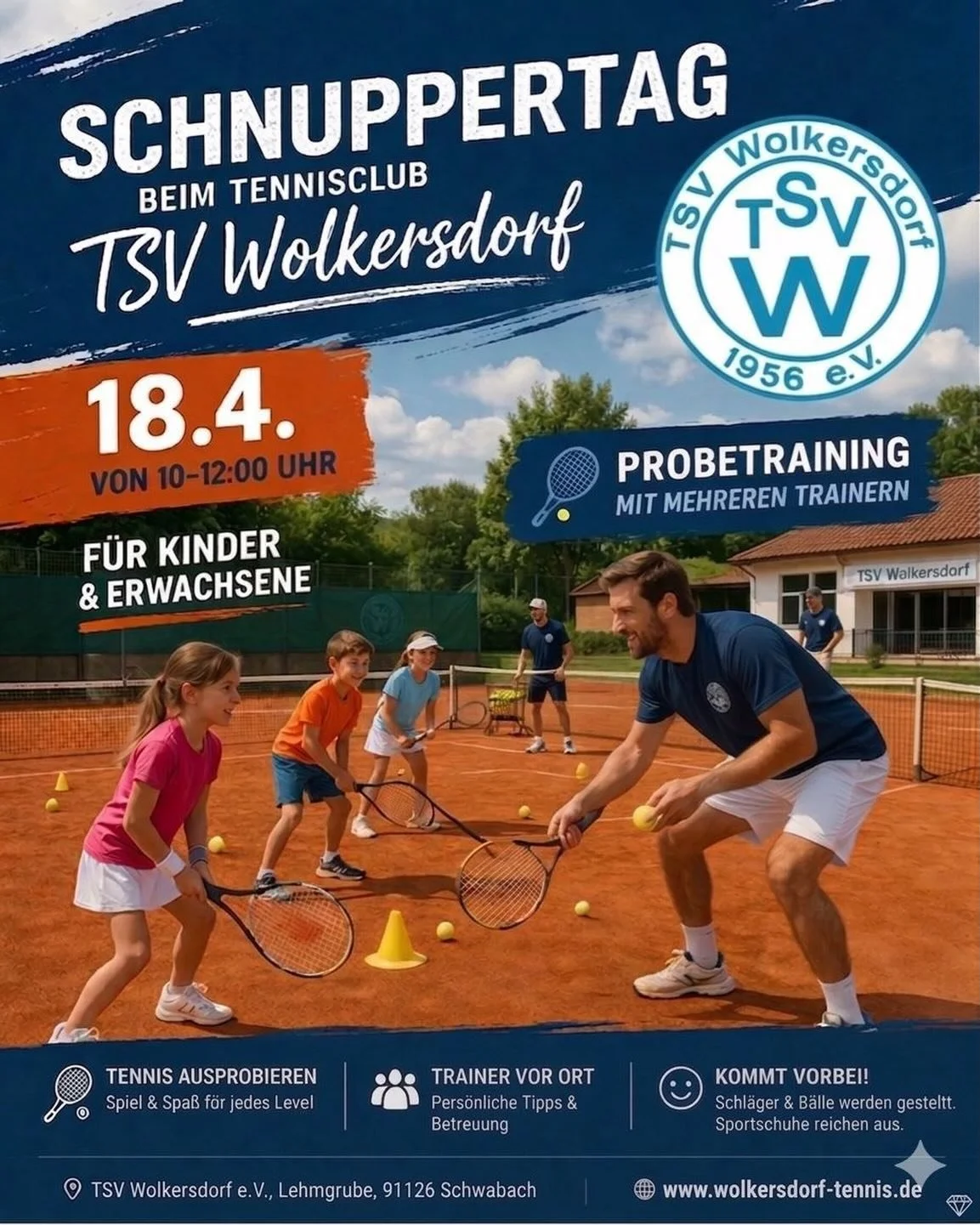 Tell a friend to tell a friend 🤭 

#tennis #tsvwolkersdorf #schnuppertag #training #probe