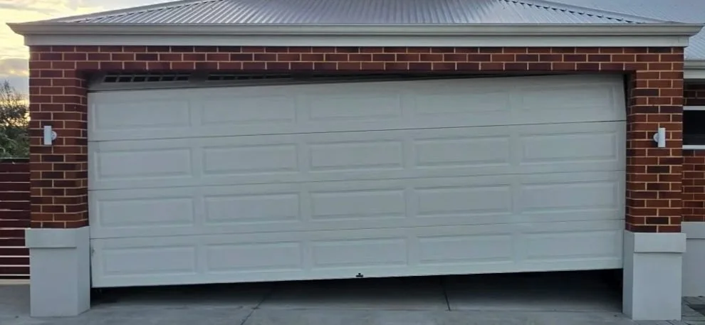 garage door jammed on angle