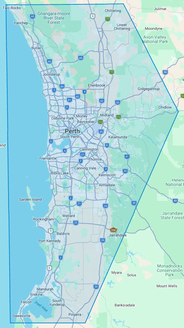 Garage Door Service area map