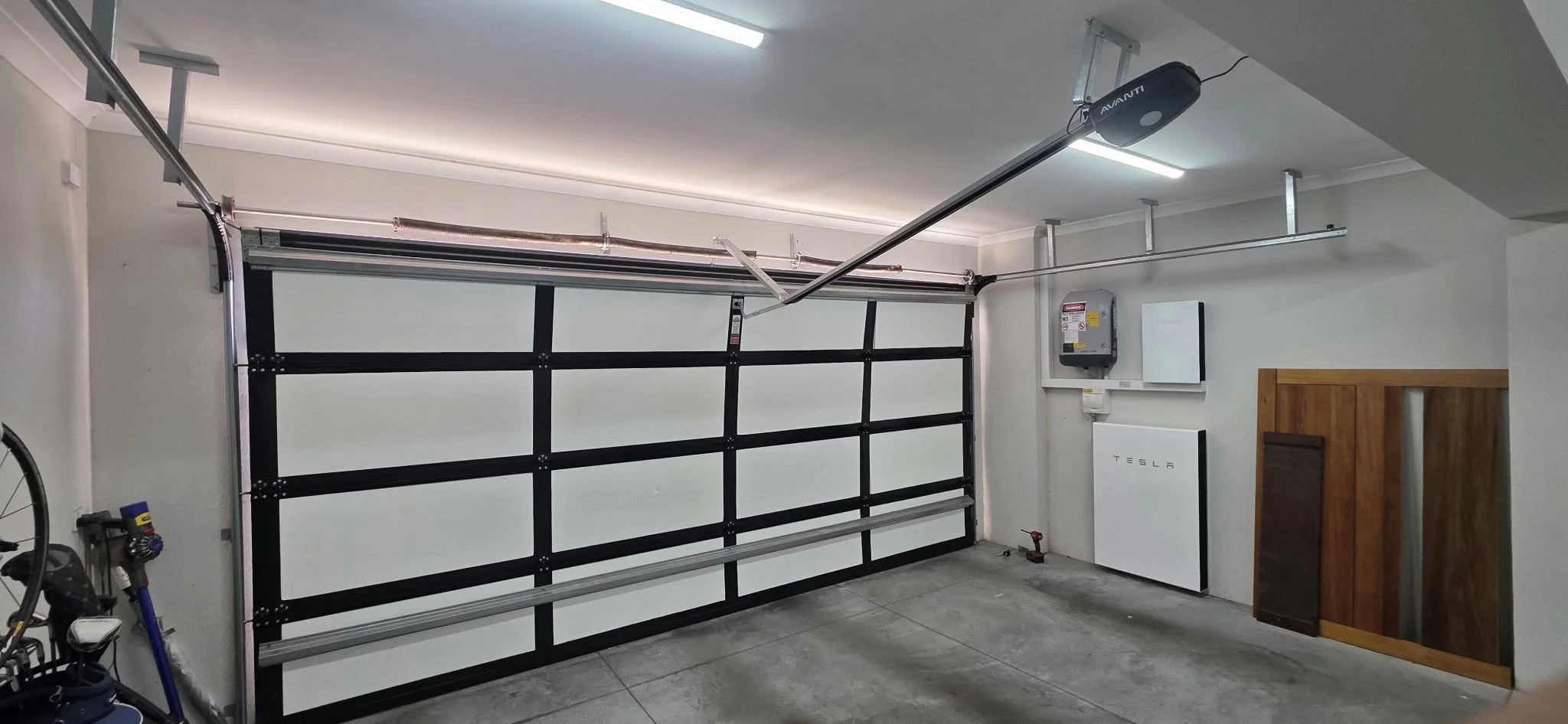 garage door motor rail bent