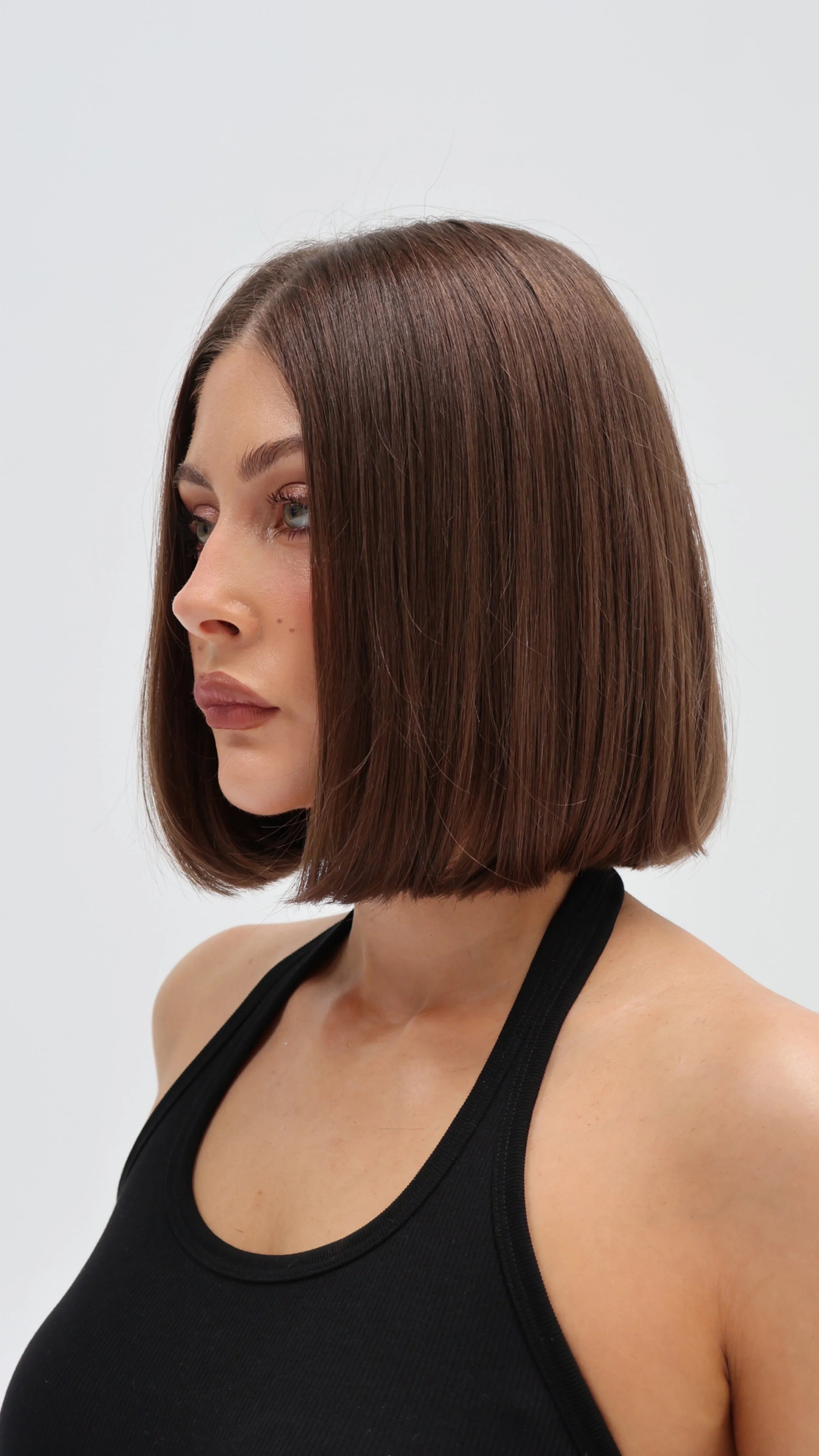 Precision blunt bob haircut Bibra Lake cut sleek hairdresser Nort Coogee