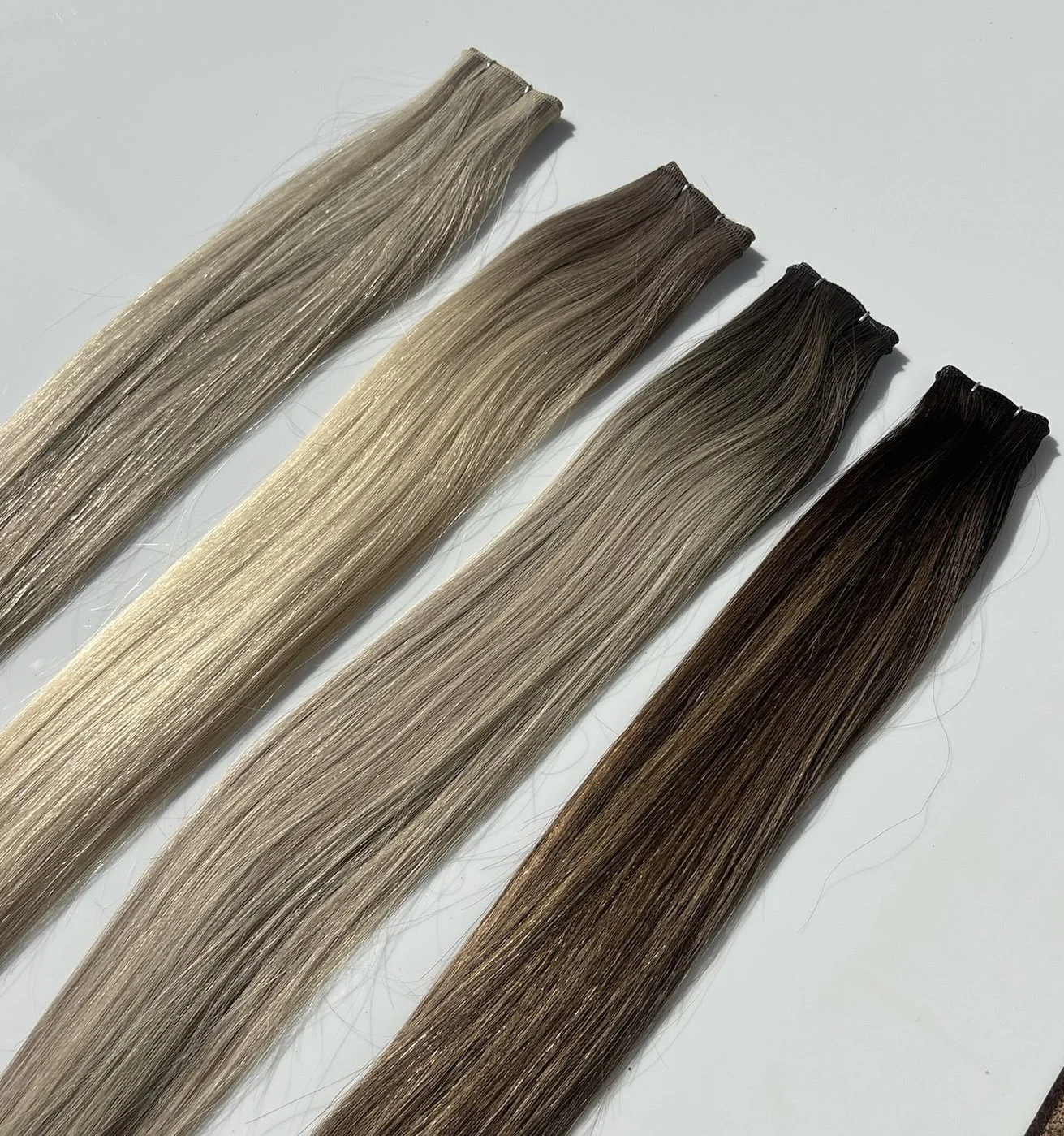Seamless hair extension colour match blonde to brunette bibra lake extension specialist