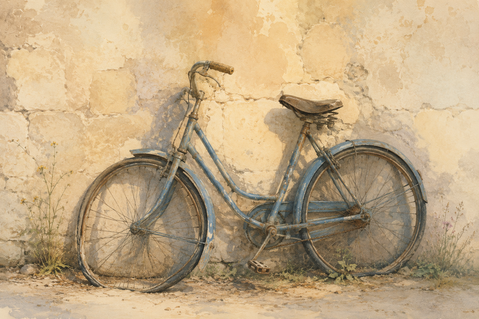 Das staubblaue Fahrrad