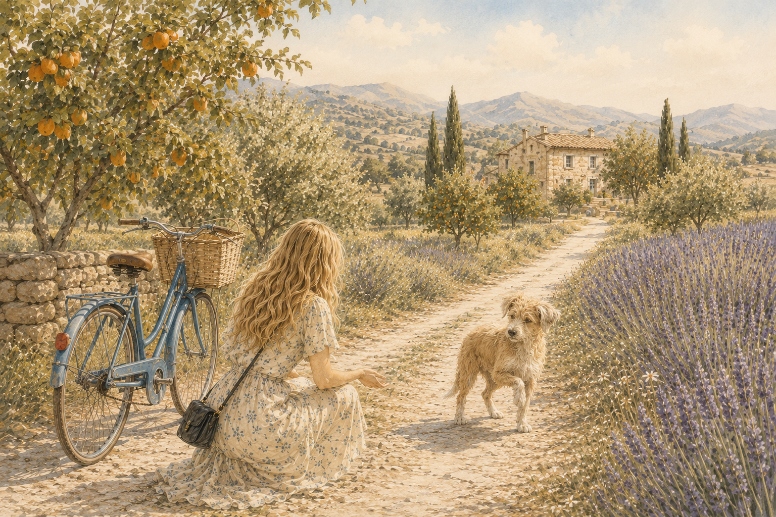 Der Hund am Feldweg
