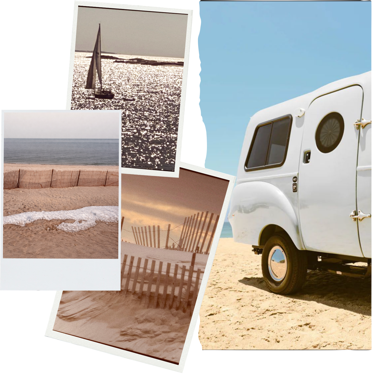 Polaroid images of summer vibes.