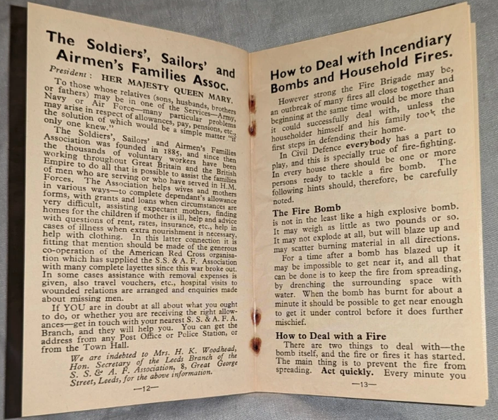 Original WWII Home Front Booklet: "What to Do in Any War-Time Emergency" (1940/1941)