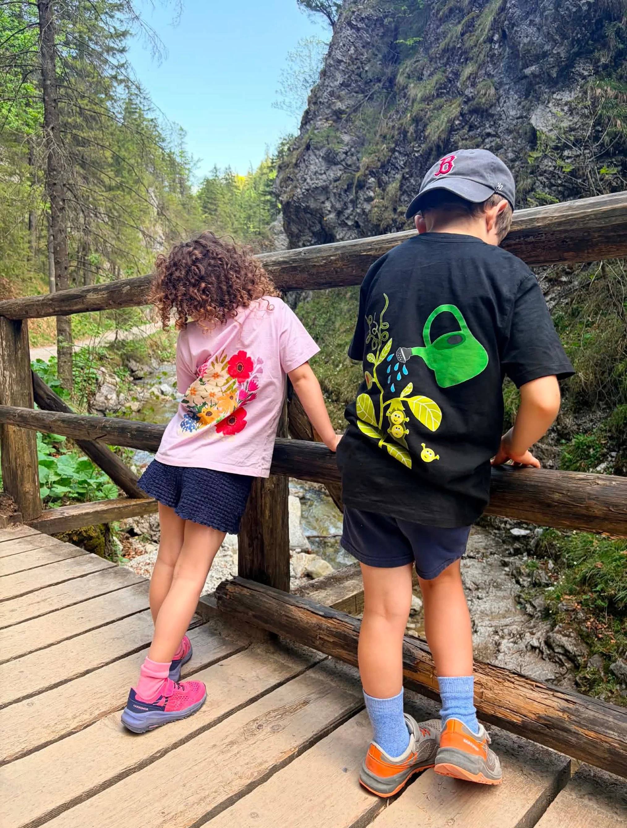 Our tees, Wildflower and Grown Up North, photographed in Poland on brother and sister team, Georgie and Seb! ✨🫶🏽🌱 

Hand drawn children&rsquo;s tees, organic cotton, bright bold playful prints, printed in Cumbria, designed in Cumbria.