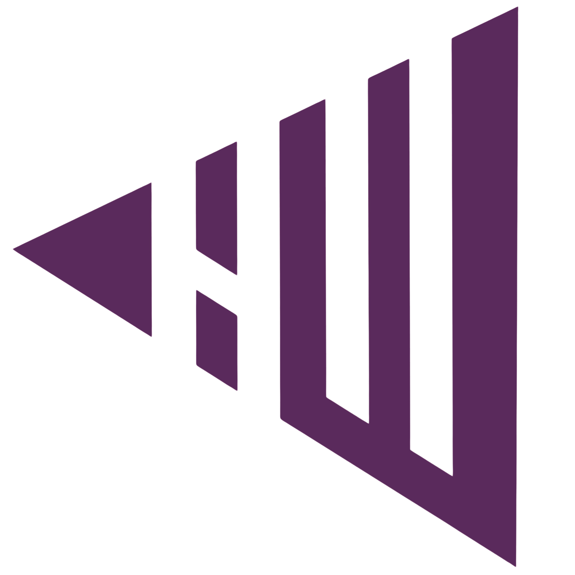 The Head Witness Logo is similar to a purple 3D bar chart with five vertical bars increasing in height from left to right, against a white background.